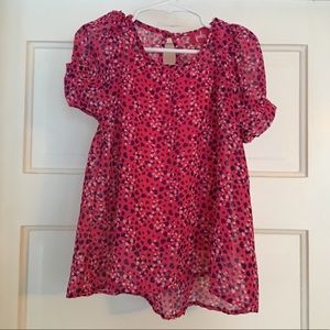 NWOT Pinky Girls size 5 flowy heart blouse w/tank